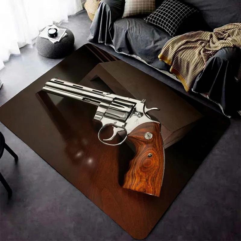 Cartoon Pistol Carpet for Living Room Children 's Bedroom  Decor Floor Mat Non-slip Kid Play Crawl Soft Rug Bathroom Door Mats