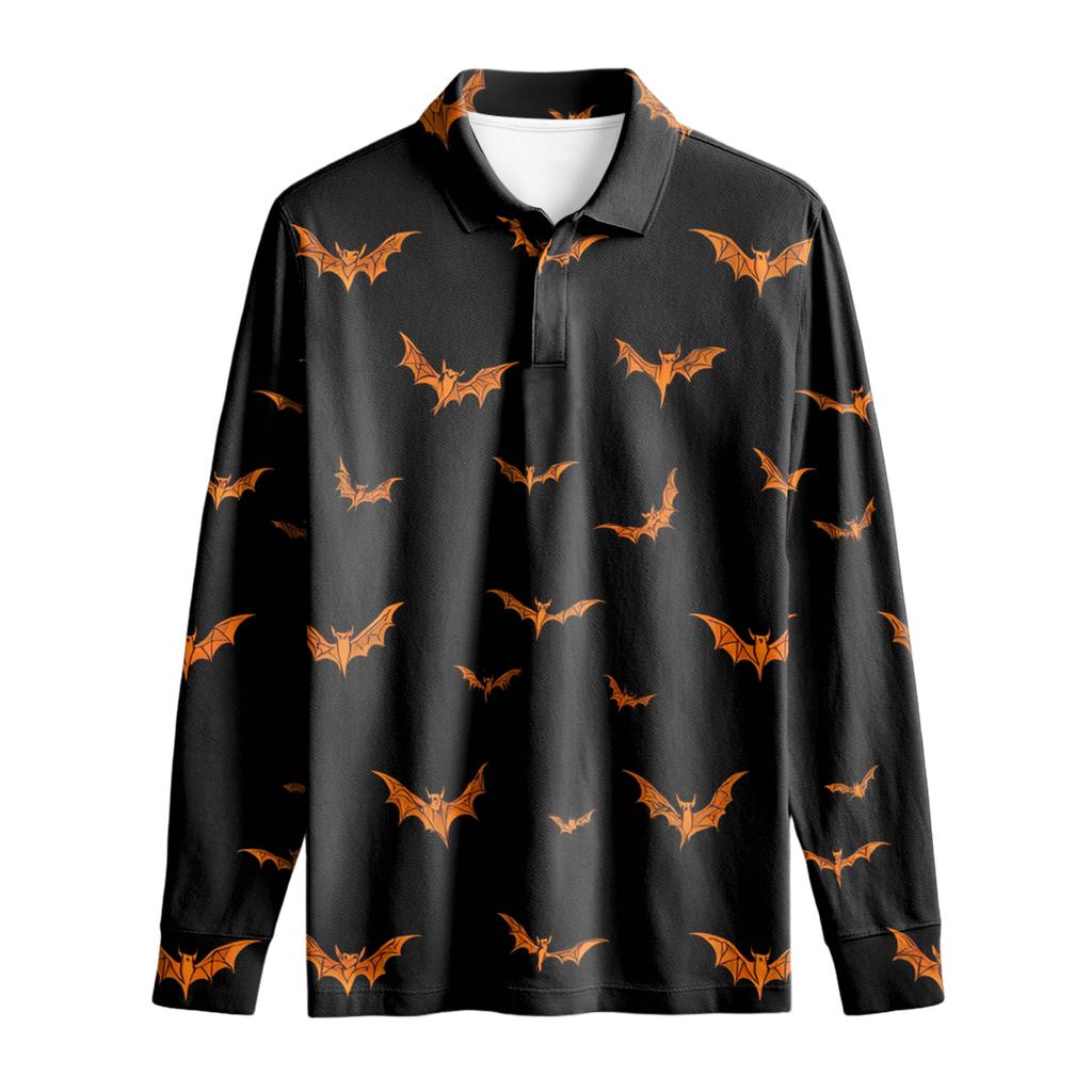 Men's Casual Retro Small V-neck Long-sleeved Top