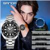 Sanda Men's Quartz Watch with Rotating Bezel, Luminous Band, Calendar, Waterproof, Dual Strap.