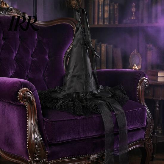 Decorative Spider Pendants Halloween Witch Hat Hanging Decor, Web Ribbon Prop Party Streamers for Party, Dark Wizard Costume Accessory Masquerade