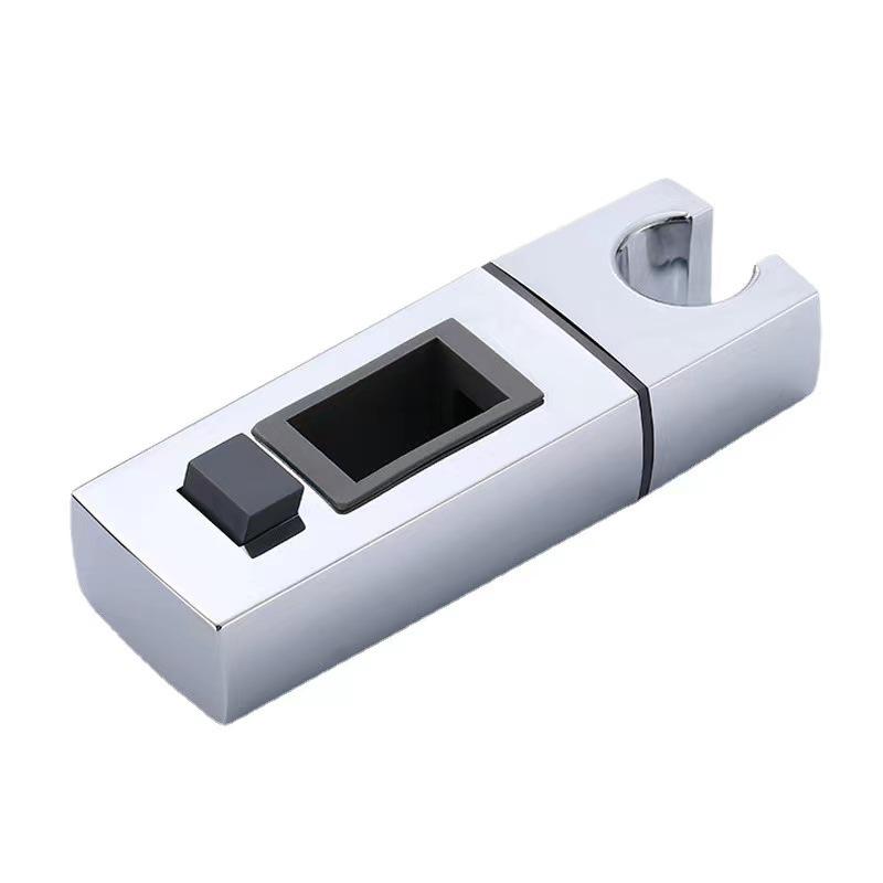 Adjustable Square Shower Head Holder Bracket - Fixed Base, Nozzle Holder, Shower Rod Accessory