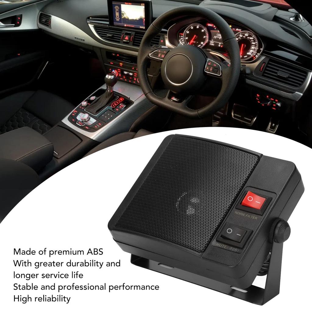 Speaker, Car Radio Speaker, Stable Clear Sound External Communication Speaker with Base, Radio Speaker for Yaesu, Kenwood, ICOM