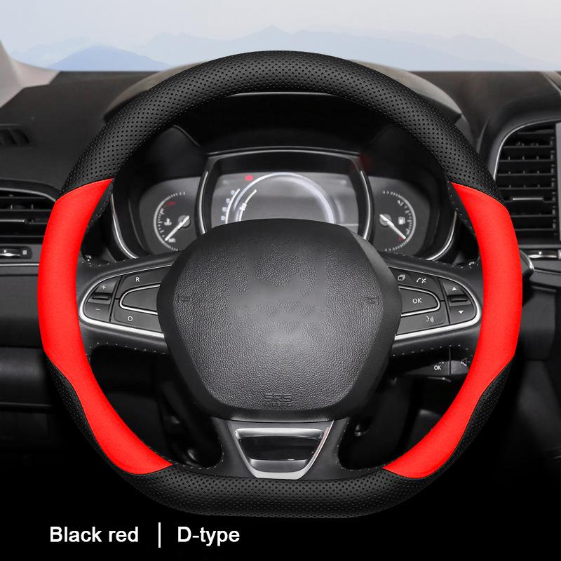 Car Auto Steering Wheel Cover Wrap For Renault Koleos Kadjar K-ZE Captur Braid On Steering-wheel Holder Protector