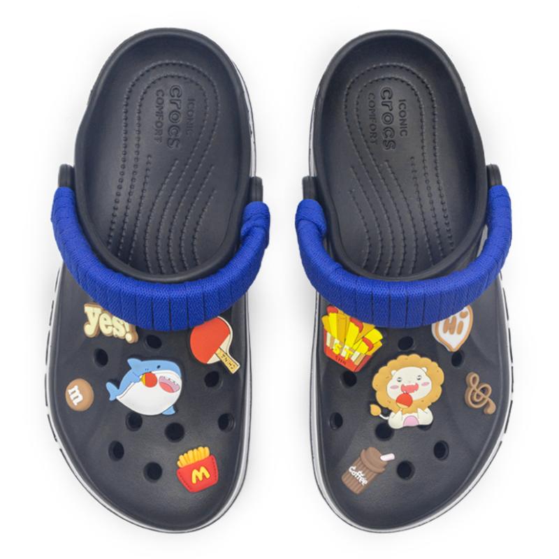 Crocs Bayaband Plastic GREAT WALK Xiongtu French Fries Partner Vibe Style Comfortable Casual Hole Shoes Unisex Black