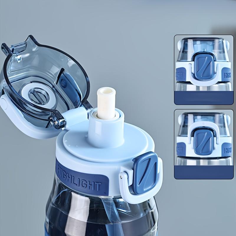 Leak-Proof Portable Sports Water Bottle - 1000ml Durable PC Material with Secure White Cap & Handle Water Bottles