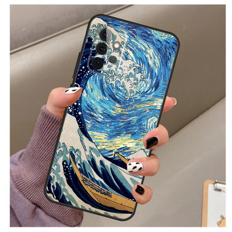 Paintings Starry Night Van Gogh Case For Samsung Galaxy A35 A55 A15 A32 A12 A22 A52 A06 A54 A34 A14 A56 A36 A26 A16 A13 A53