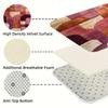 Covoraș de baie geometric roz-maro - Covor moale din flanelă antiderapant pentru bucătărie, duș, cadă, decor modern pentru casă, living, dormitor, birou