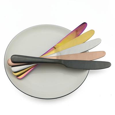 Set di posate da tavola di lusso in 1 pezzo Set di posate arcobaleno Set di coltelli da posate in acciaio inossidabile Set di coltelli da bistecca con posate da tavola