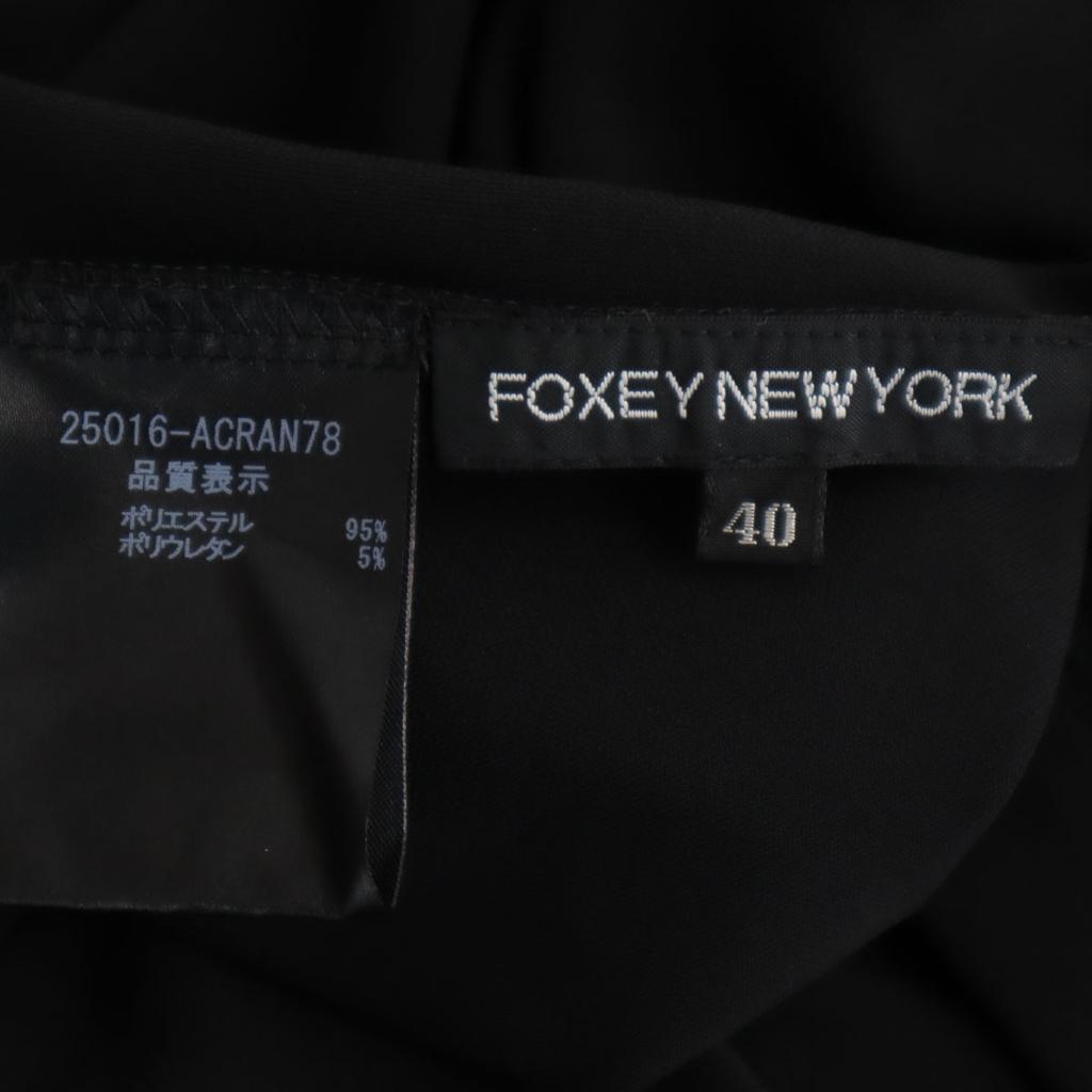 FOXEY NEW YORK made in Japan Langarm V-Ausschnitt Strickjacke 40 schwarz Damen Gebraucht