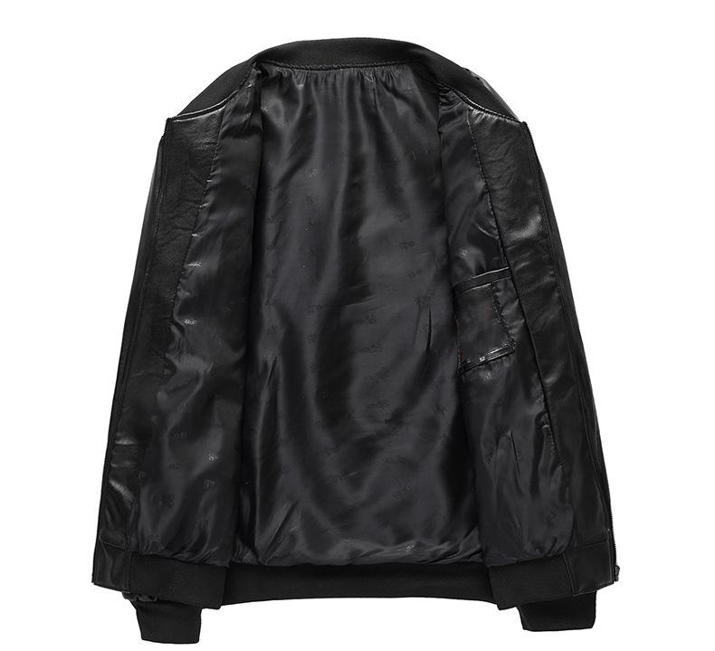 Men's Slim Fit PU Leather Baseball & Stand Collar Jacket - Autumn Winter Korean Style Casual Motorcycle Outerwear