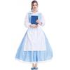 Halloween costume, Bell art photo blue and white anime cartoon image maid maid Cinderella skirt