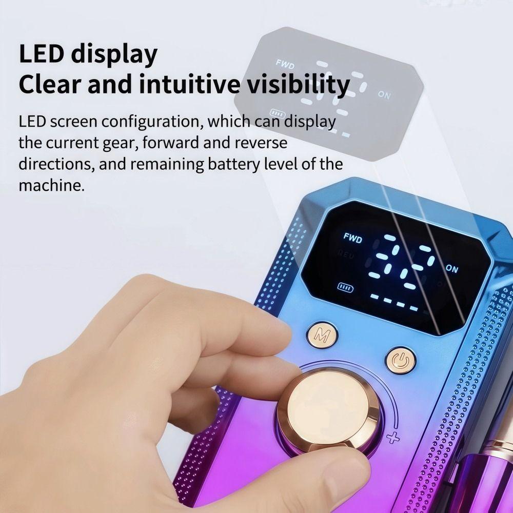 32 Speeds Electric Nail Polishing Grinder Rechargeable Nail Grinder Electric Nail File Nail Tools
