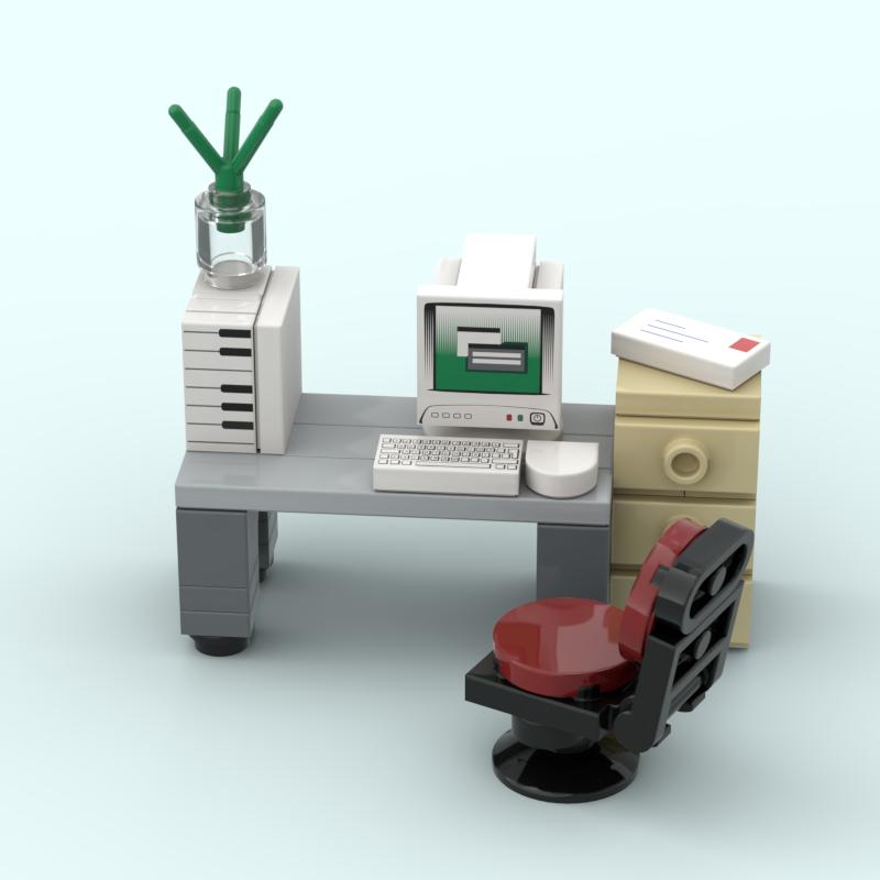 MOC Small Modern Home Particle Sofa TV Cabinet Interior Decoration Furniture DIY Building Blocks