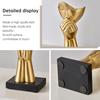 3 Pcs Gold Decor Prayer Statues, Modern Prayer of Peace Figurines Shelf Decor Accents, Abstract Art Sculpture Home Decorations for Living Room