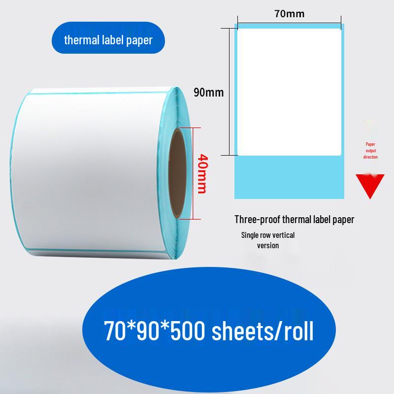 Durable Self-Adhesive Thermal Label Paper for Electronic Scales - Barcode Stickers (Sizes: 80x60, 50x40, 30)