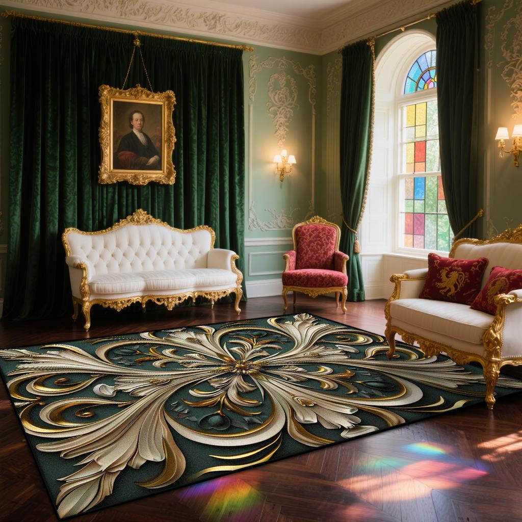 European Style Luxury Living Room Carpet Noble Decoration Large Area Bedroom Lounge Rugs Fluffy Soft Dining Room Floor Mat Tapis