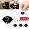 1-3PCS 2 In 1 Guitar Picks Tuner Acoustic Guitar Tuner Electric Guitar Tuner for Acoustic Electric Guitar Bass Mandolin