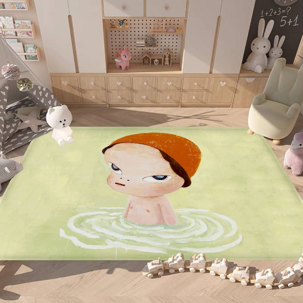 Yoshitomo Nara Dream Doll Anime Floor Mat Retro Multiple Choice Living Room Kitchen Rug Non-Slip Modern Home Decor