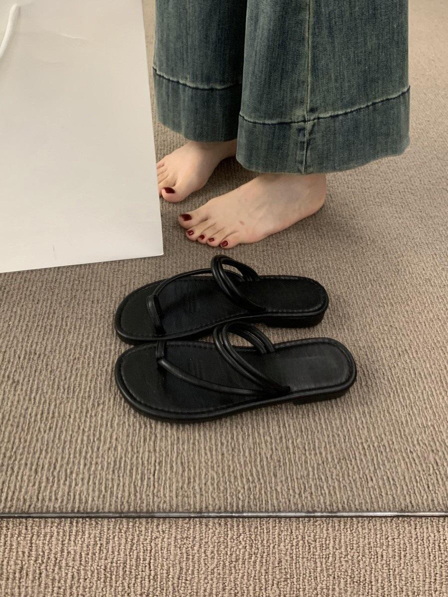

Простой и универсальный набор носков с плоскими сандалиями для женщин, которые можно носить летом, приморские повседневные мягкие шлепанцы-трансформеры для прохлады 35