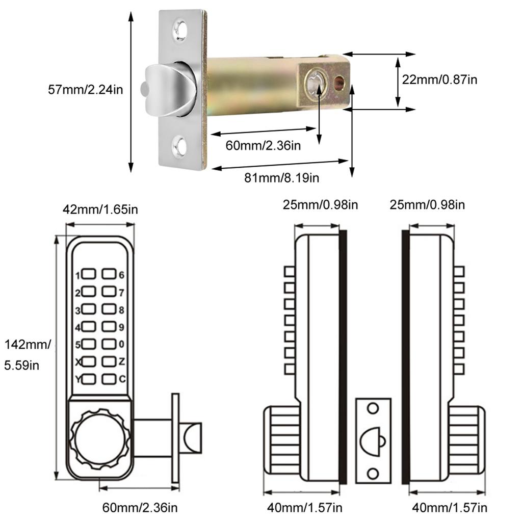 Digits MiNi Mechanical Code Lock Door Password Security Coded Lock