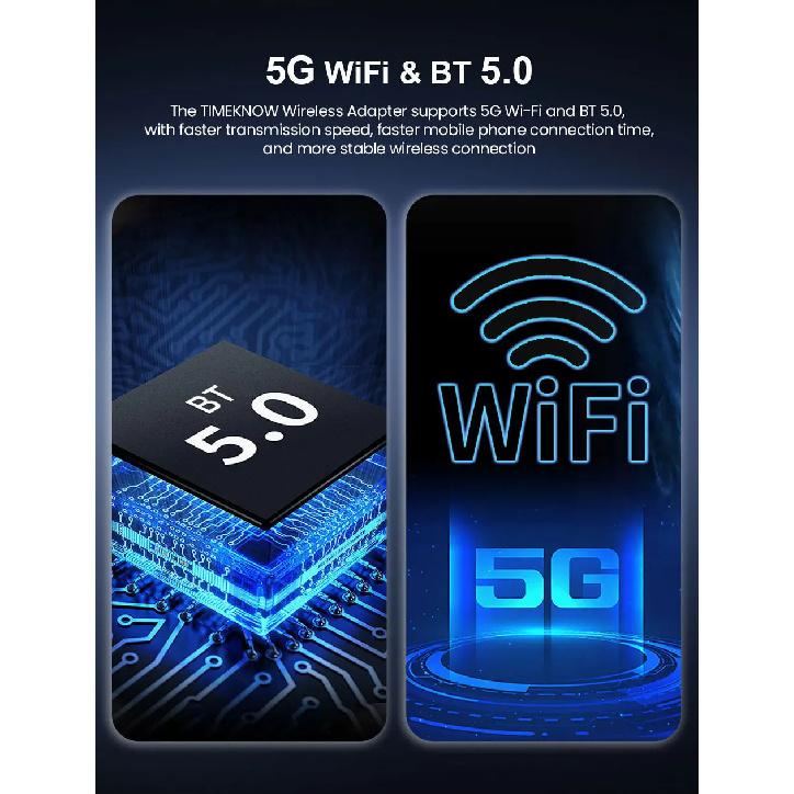 TIMEKNOW Wireless CarPlay Android Auto Adapter Wireless Car play Ai Box USB Dongle For Apple Iphone Android Phone Auto Connect