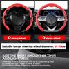 Car Steering Wheel Cover 38cm 15inch Ultra-thin Fur Non-slip Breathable Anti-skid Accessories Steering Wheel Decorative Supplies