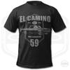 1959 El-Camino Abzeichen T-Shirt Herren Klassisches Amerikanisches Auto Fan-Kunst