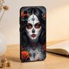 Mexican Catrina Skull Girl Phone Case For Samsung S25,S24,S21,S22,S23,S30,Ultra,S20,Plus,Fe,Soft Silicone Black Cover