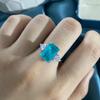 Tancise Jewelry Synthetic 8 * 12 Palaiba S925 Sterling Silver Ring