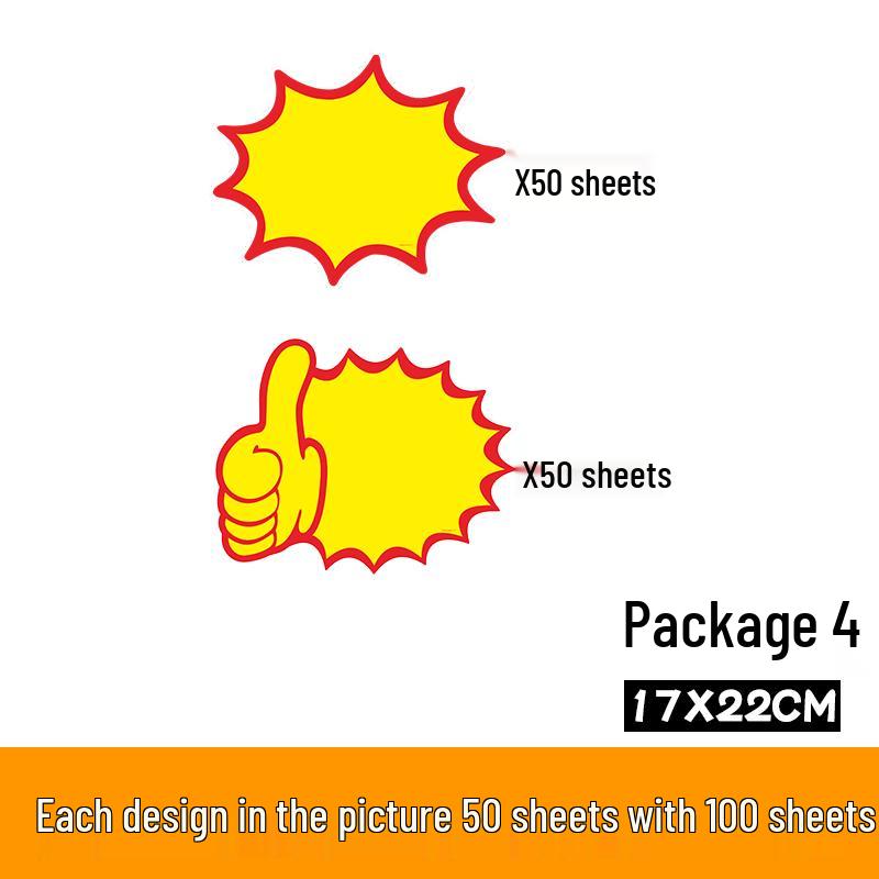 Extra Large Price Tag Promotion Card for Supermarket Displays