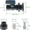 2x Rain Barrel Spigot Kit Water Diverter Set 3/4in Replace Parts Easy Installation Rainwater