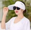 New Style Holiday Beach Wide Brim Foldable Sunscreen Anti-UV Sun Protection Women Visor Hat