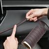 Universelle Autoleisten Zierleiste Geflochtenes Pu-Leder Dekorative Linie Streifen Für Tür Armaturenbrett Aufkleber Auto Innenraum DIY Streifen Stil