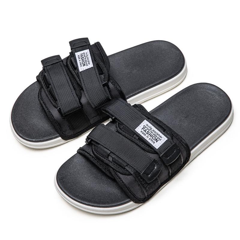 Summer Men'S Cool Slippers Women'S Trend Personality Fashion One-Word Drag Couple Platform Beach Shoes T28