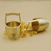 Pure Brass Gold Ornament: Small Decorative Water Bucket for Creative Office Decor