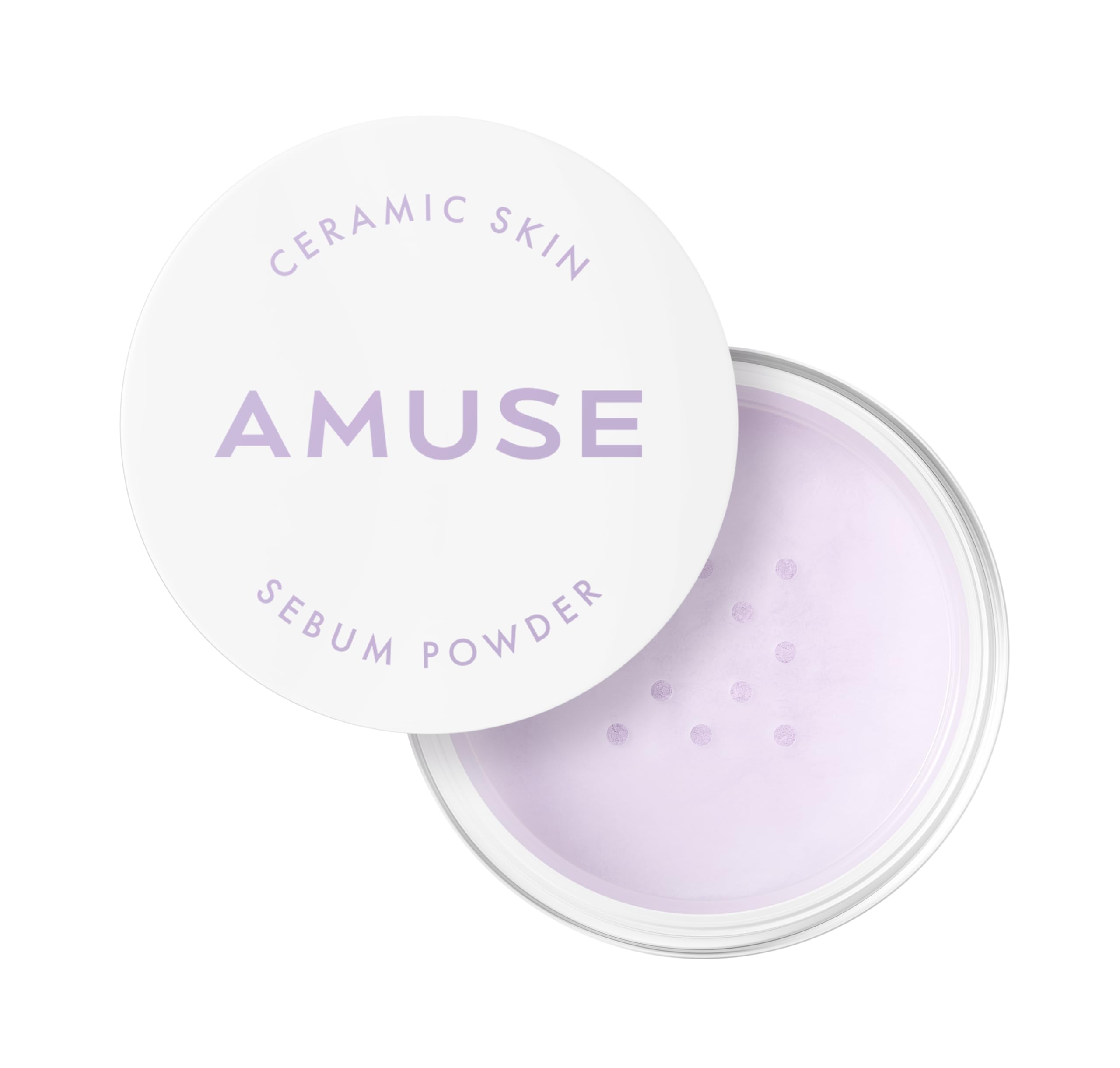 

[AMUSE Official] [NEW Ceramic Skin Sebum Powder, 2 Colors Available] (02 Violet, 5g)