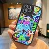 Custodia per Telefono Geometry Dash per iPhone 11 12 13 14 15 16 Pro Max Plus Copertina in Pelle