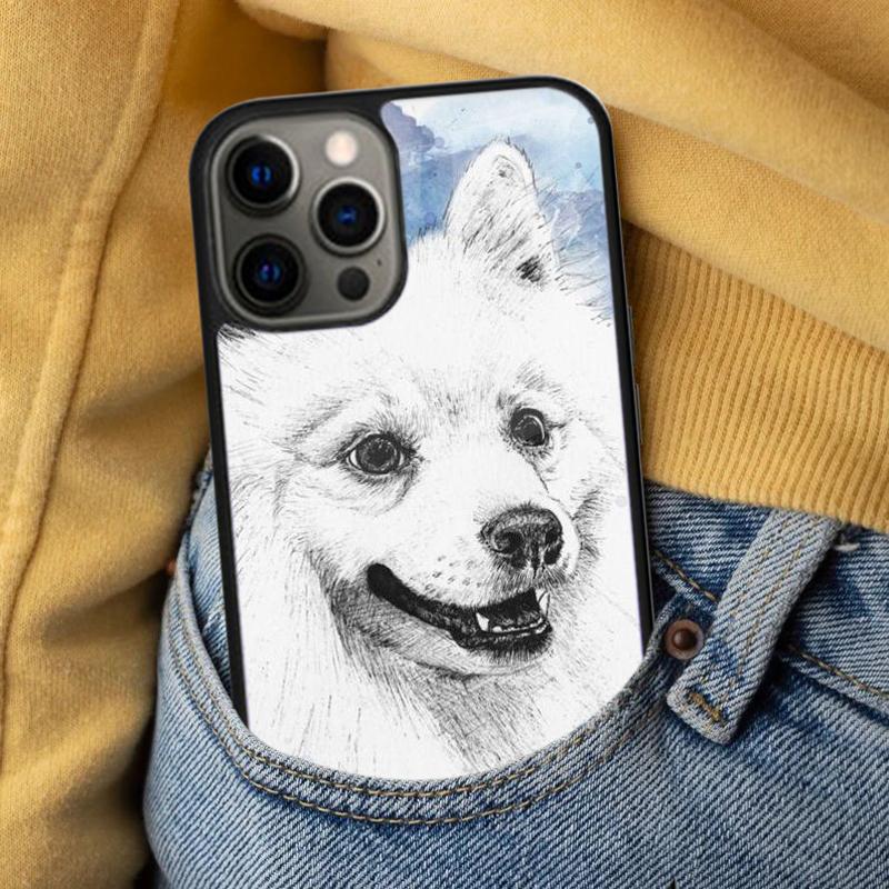 Japanese Spitz Dog Soft Phone Case for iPhone 17 Air 16e Pro max 15 Pro 13 14 Plus 11 12 MagSafe Magnetic Coque