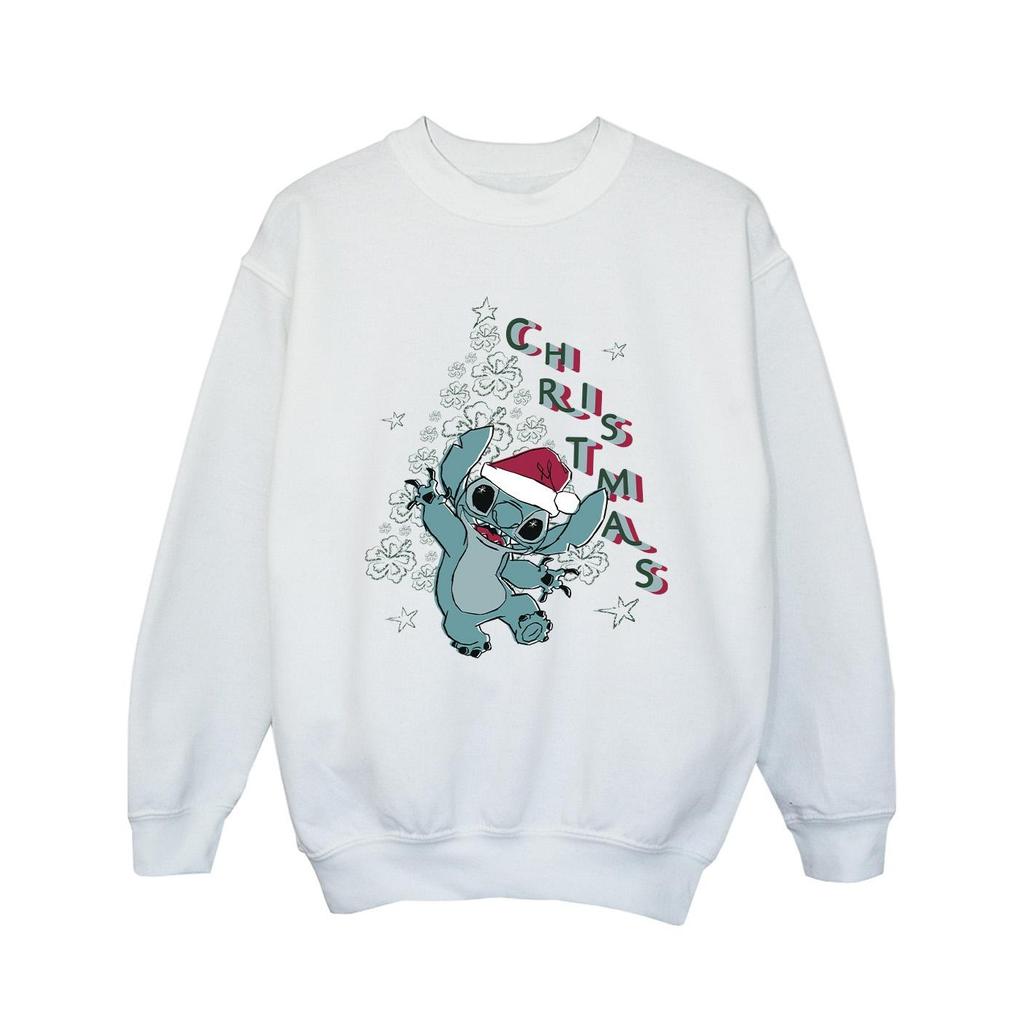 Lilo & Stitch Mädchen-Weihnachtsbaum-Sweatshirt