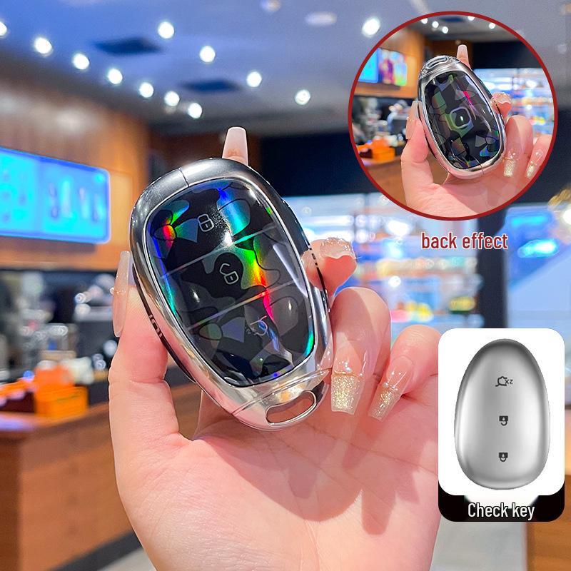 High-End Metal Key Cover for Changan Qiyuan A07 2025, A06 New Energy, and A05/A07 with Buckle