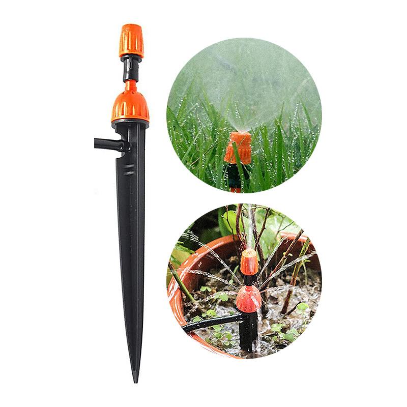 Spring Dripper Nozzle Garden Irrigation Dripper Ground Insert Red Cap Eight-hole Ground Insert Adjustable Garden Sprinkler