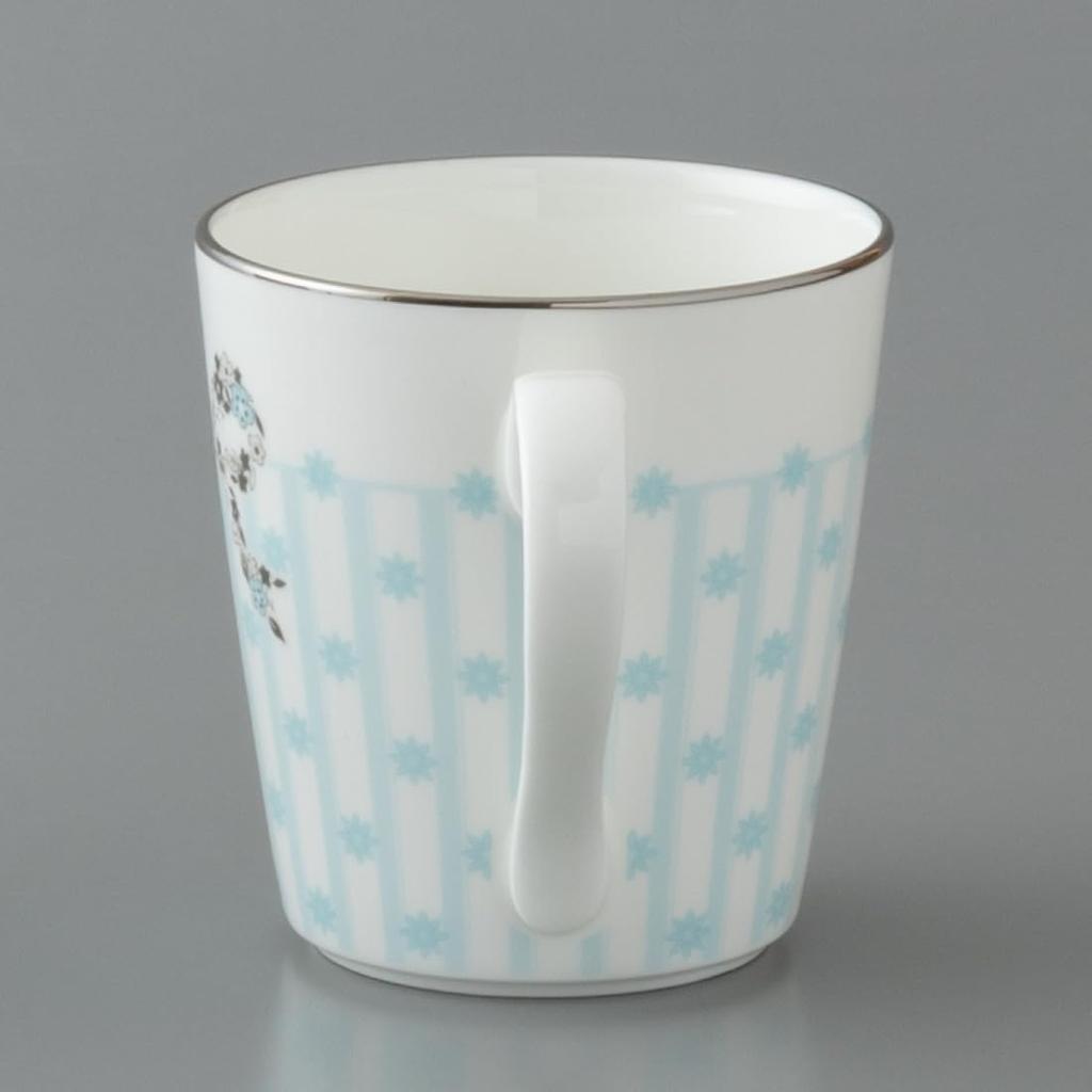 NARUMI Small Floral Cute and Microwave Made In Gift Felicita! Mug, 290cc, Blue, Print, Stylish, Gift, Safe, Japan, Boxed, 52556-2773