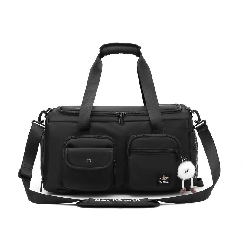 Fashion trend going out multi-pocket decompression portable travel bag wet and dry separation belt shoe compartment fitness bag can cover tie rod