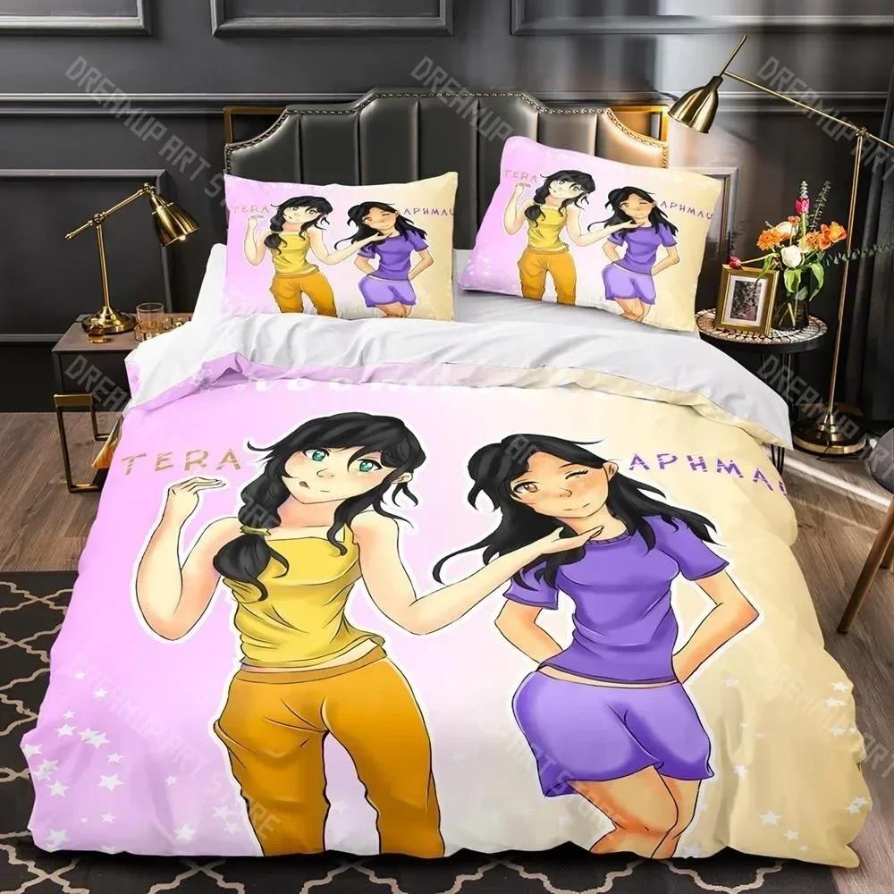 3D Print APHMAU Bedding Set Single Twin Full Queen King Size Kawaii Aphmau Bed Set Aldult Kid Bedroom Duvetcover Sets