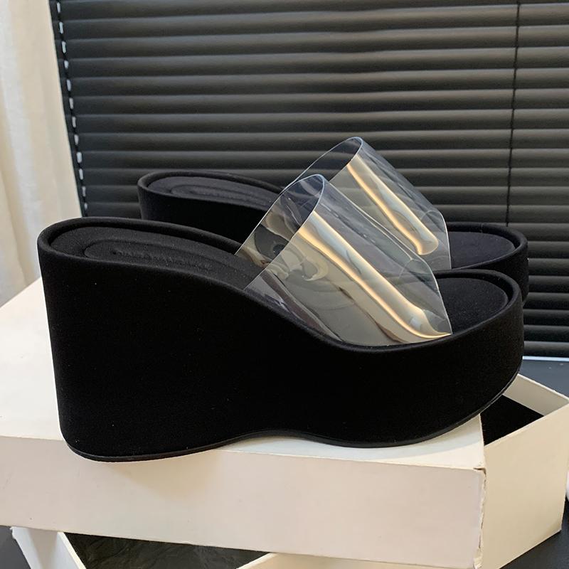 Fashion Ladies High Heels Platform 2024 Summer Footwear Heels Slides Women Pumps Wedges Fashion Shoes Sandals Slippers Female Shoes