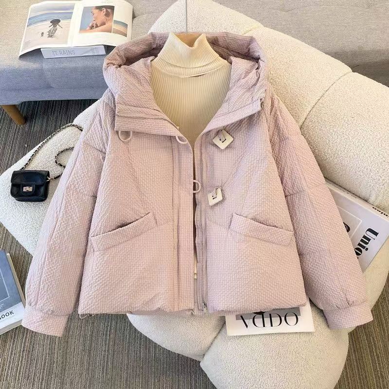 New Down Cotton-padded Clothes Women's Short Loose Hooded Cotton-padded Clothes Autumn and Winter Cotton-padded Jackets