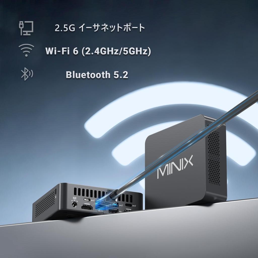 MINIX NEO NUC150 Mini PC Intel N150 16GB DDR5 RAM 512GB 4K Triple Display 11 Pro Mini Ideal for Remote and Education SSD, Support, USB-C/2.5G