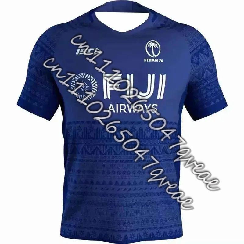 2026 New Fiji Rugby Large Size Jersey Men's Summer Breathable Quick Dry Outdoor 3D Printed Casual Fitness T-shirt