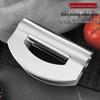 Stainless Steel Half-Moon Dough Cutter & Scraper with Scale