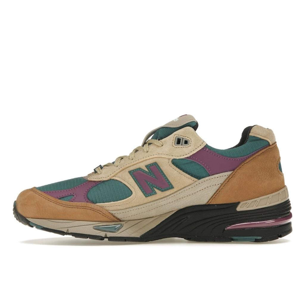 New Balance Palace X 991 Made In England Taos Taupe Grape Men Sneakers Teal Black Grape-Juice M991PAL